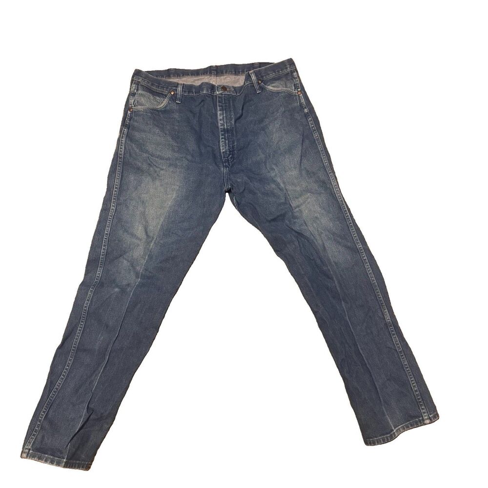Wrangler 13WMZ 42x32 Cowboy Cut Men's Straight Leg Blue Medium Wash Denim Jeans